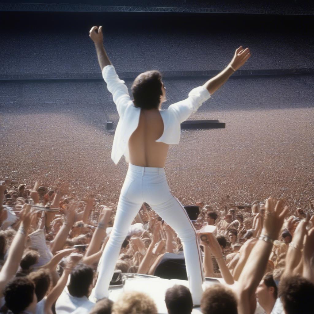 Queen Performing at Live Aid