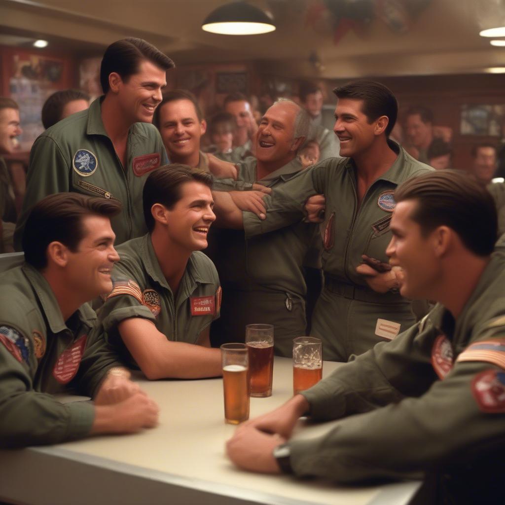 Top Gun Bar Scene: Singing Along