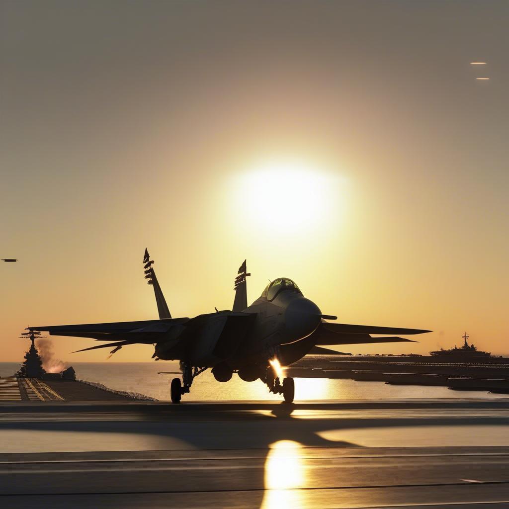 F-14 Tomcat taking off with Top Gun Anthem playing