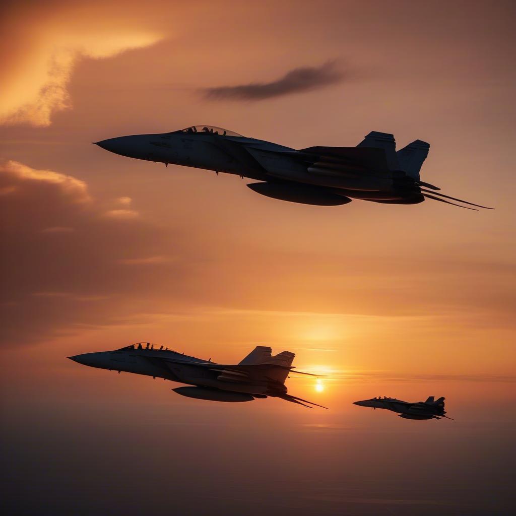 Top Gun fighter jets flying in the danger zone