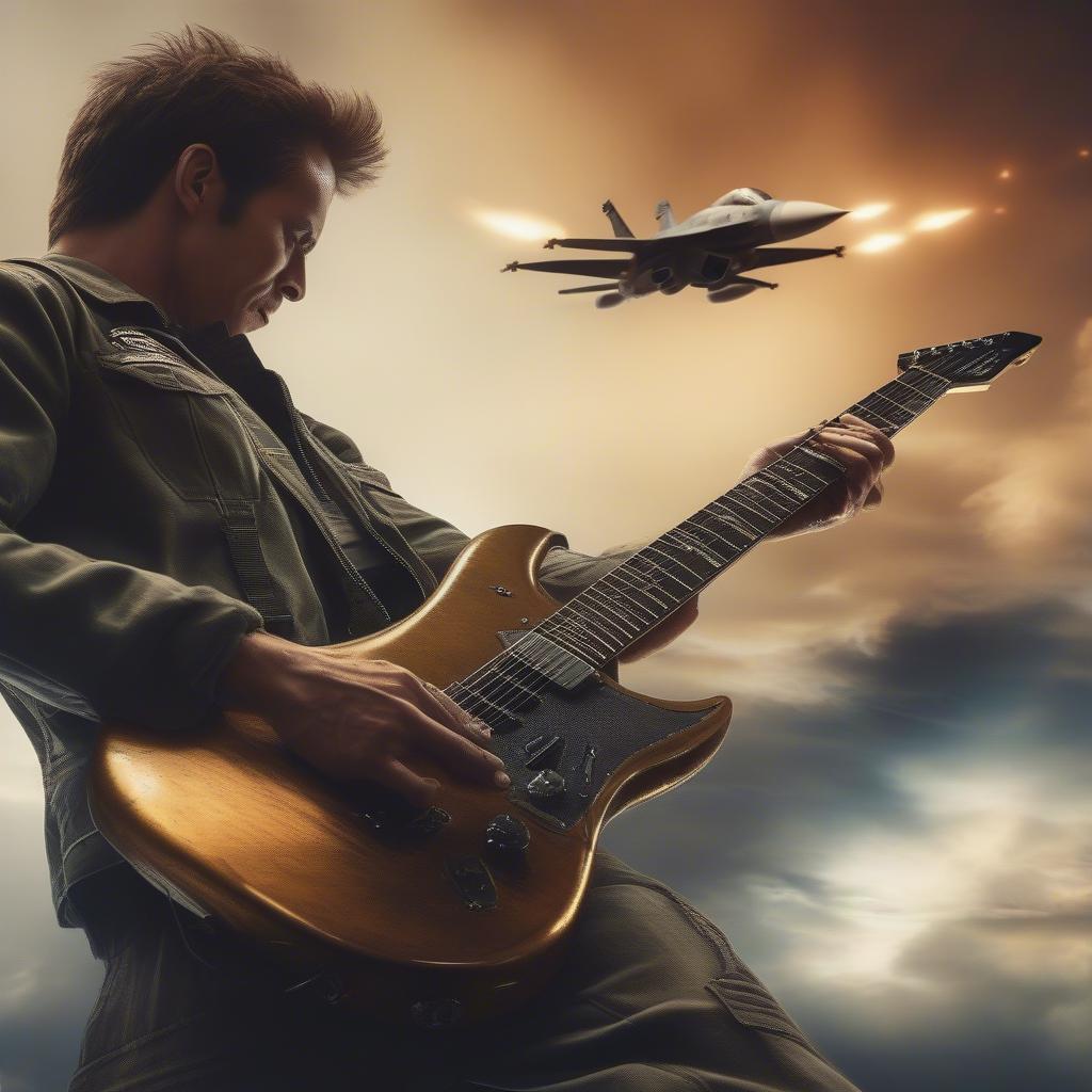 Top Gun Guitarist Playing