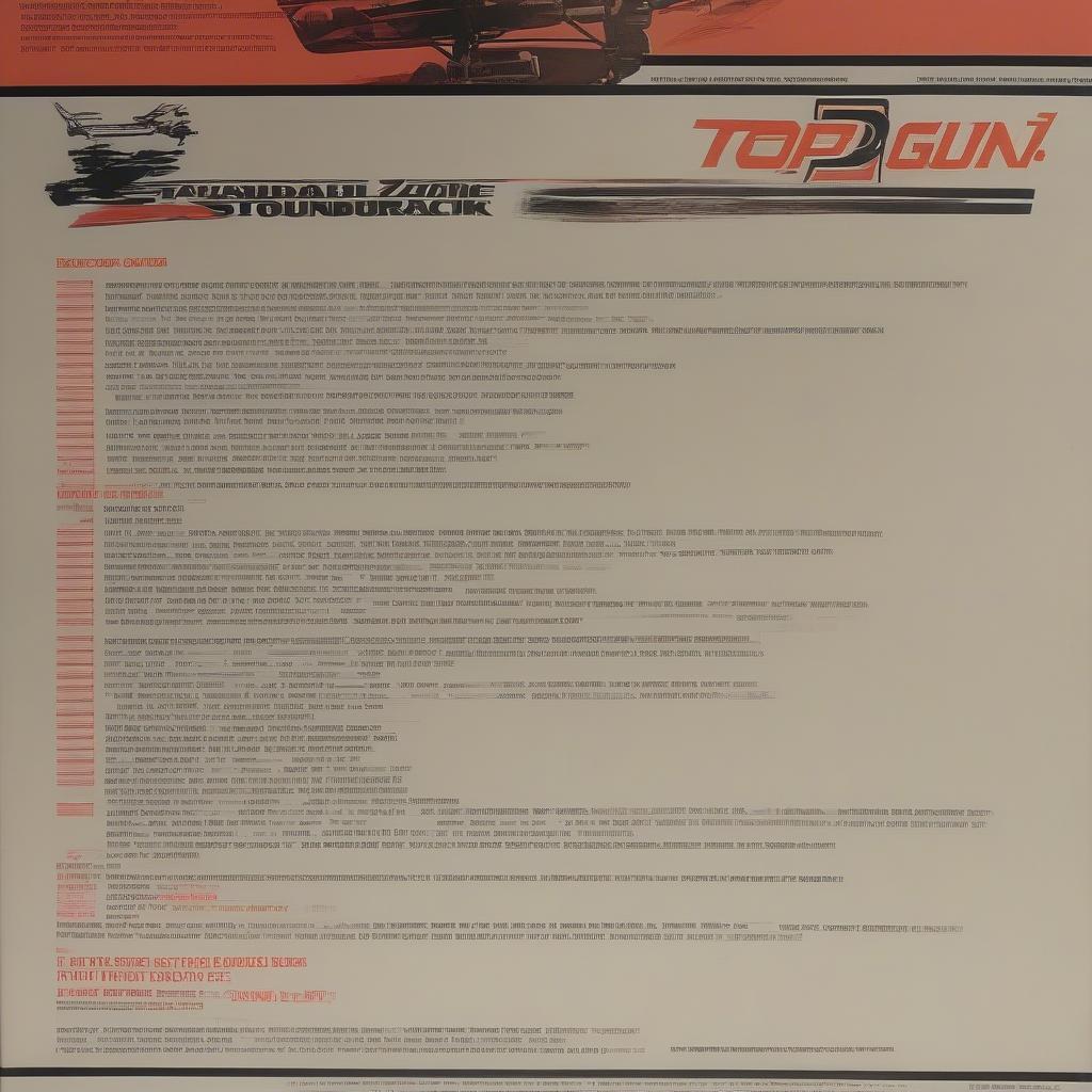 A vinyl record of the Top Gun soundtrack featuring Danger Zone.