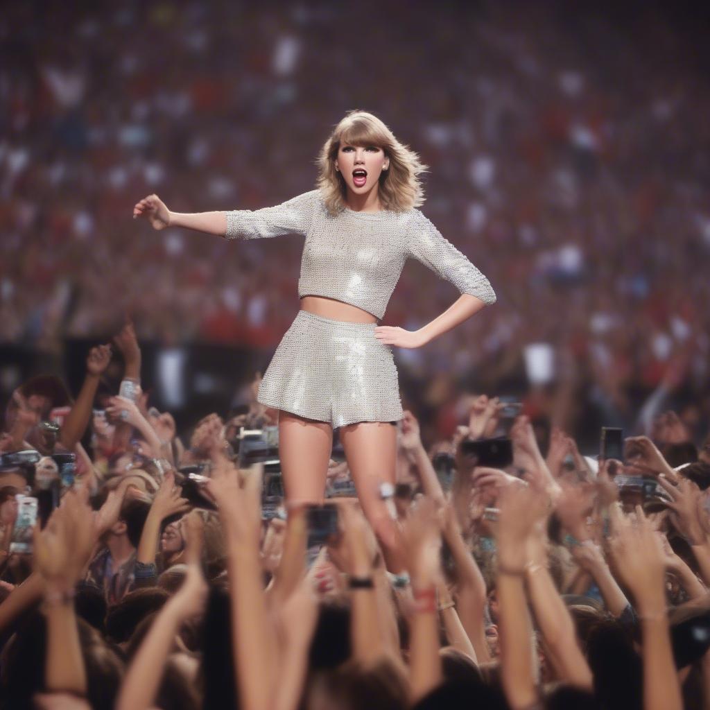 Taylor Swift performing "Shake It Off"