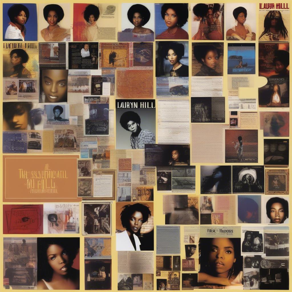 Album covers of Lauryn Hill's most popular songs.