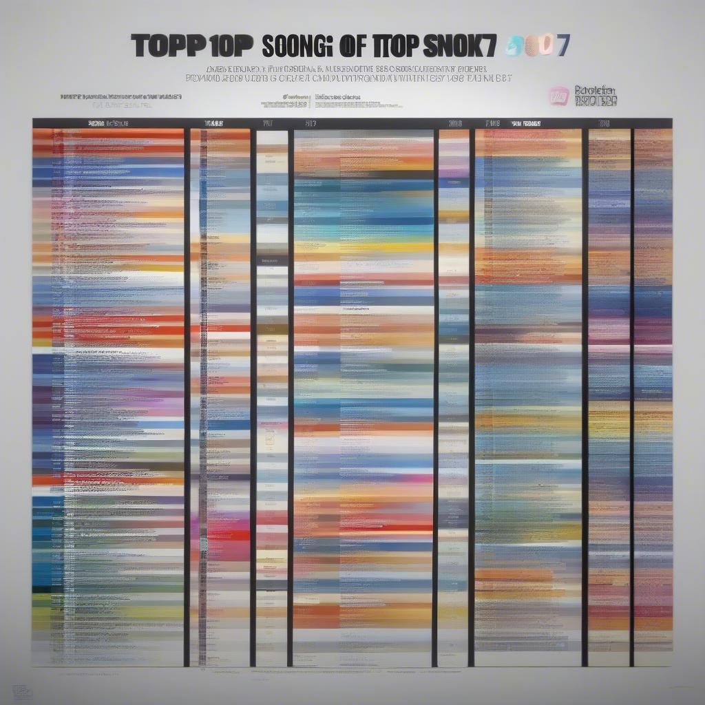 Top Pop Songs Chart of 2007