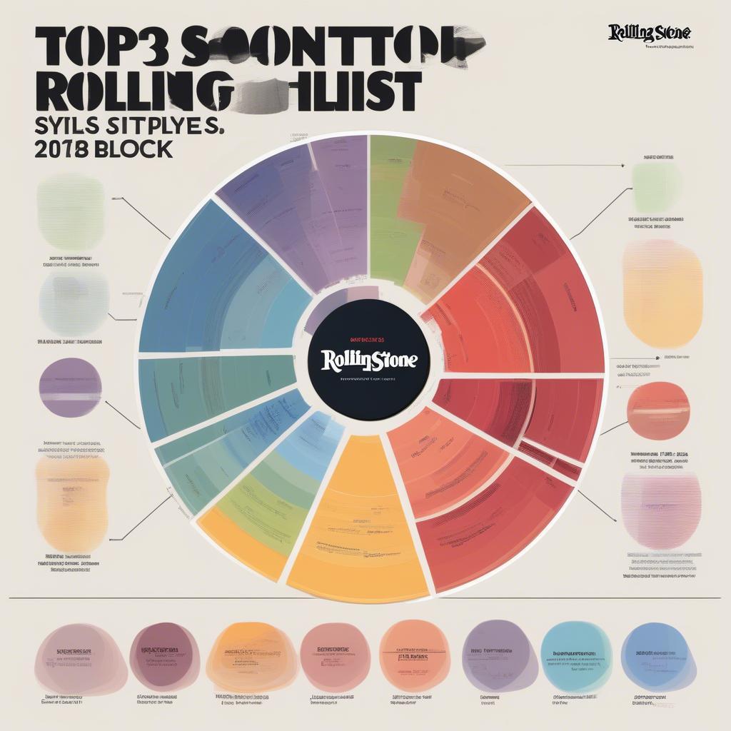 Chart Showing the Genre Breakdown of the Rolling Stone Top Songs 2023