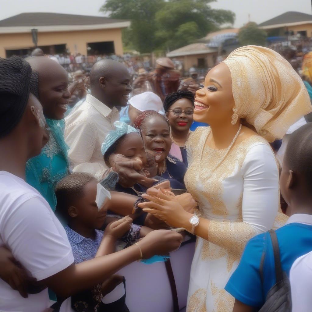 Tope Alabi with her Fans