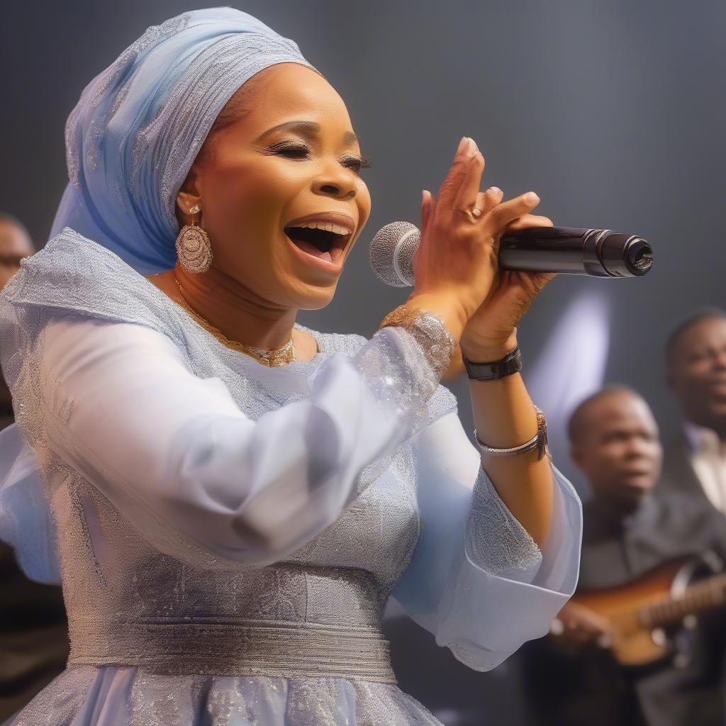 Tope Alabi Performing Live on Stage