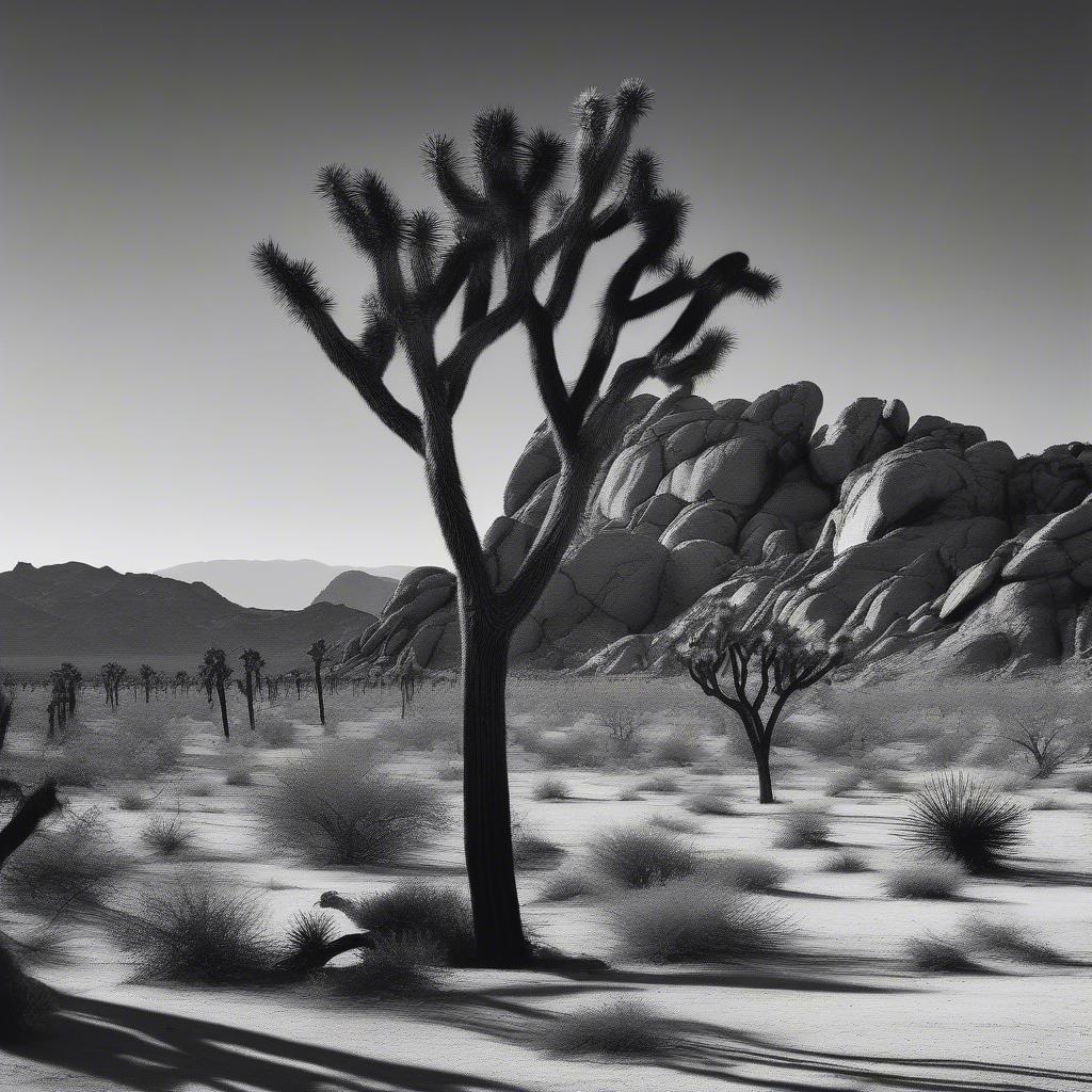 The iconic cover art of U2's album The Joshua Tree