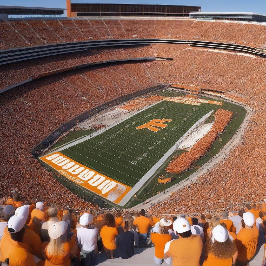 University of Tennessee Fans Celebrating with Rocky Top