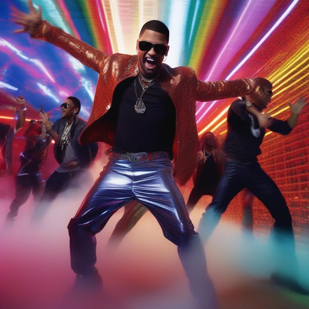 Usher, Lil Jon, and Ludacris performing "Yeah!"