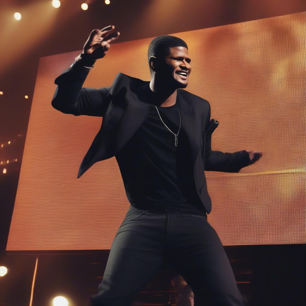 Usher Performing DJ Got Us Fallin' in Love