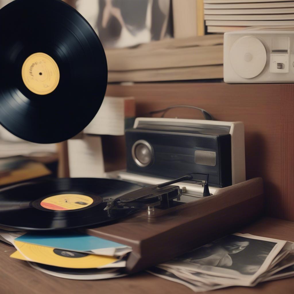 Vintage Vinyl Record Player