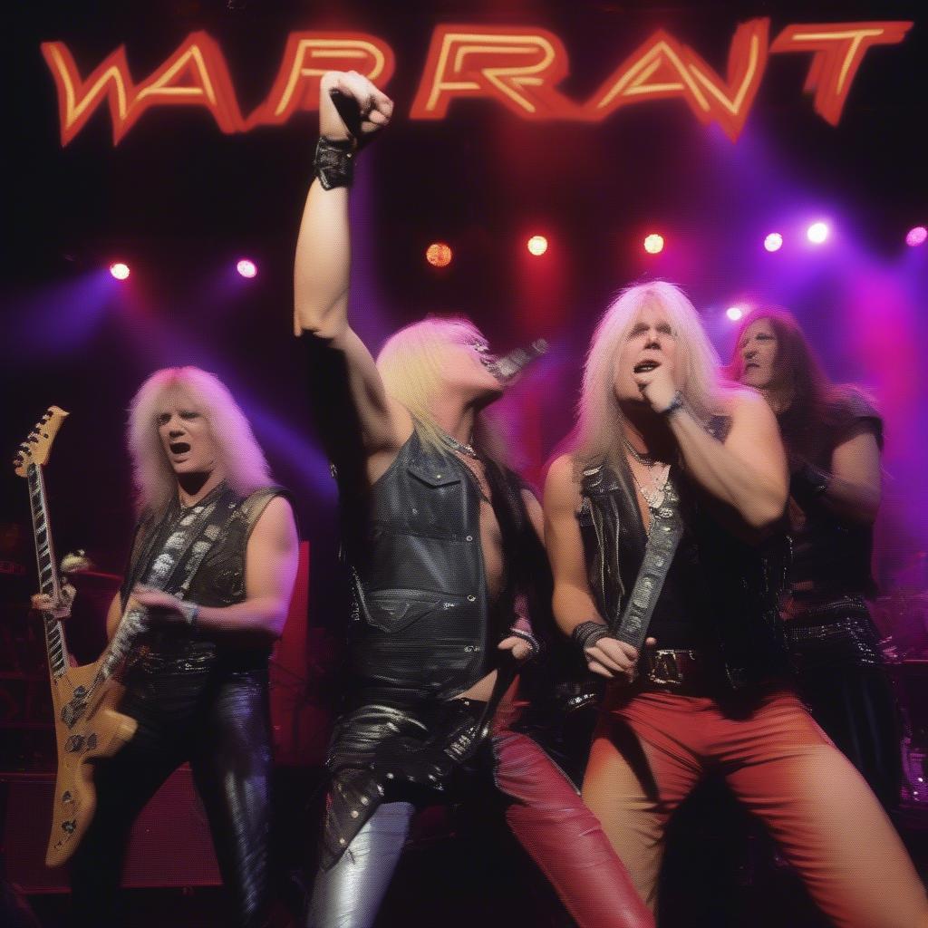 Warrant Performing "Cherry Pie" Live: Capturing Their Energetic Stage Presence