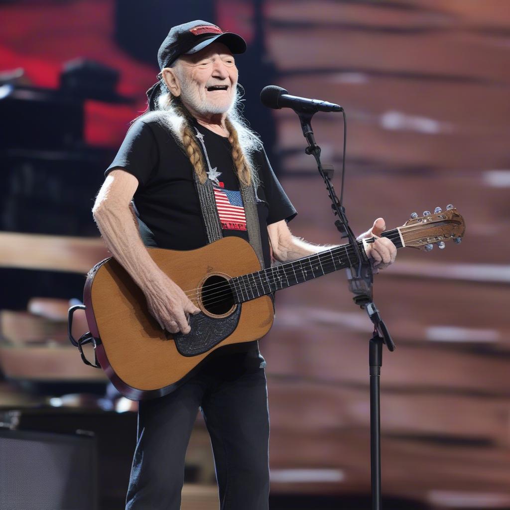 Willie Nelson Performing at Farm Aid 2019