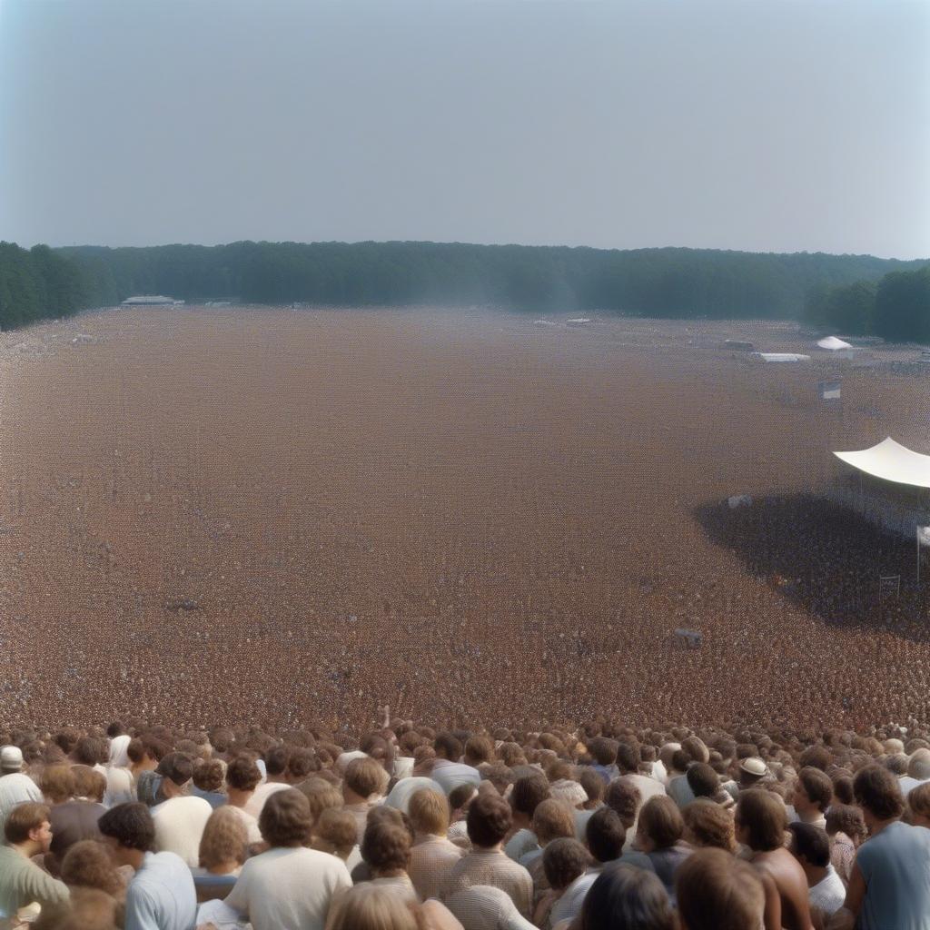 Woodstock Festival Crowd 1969