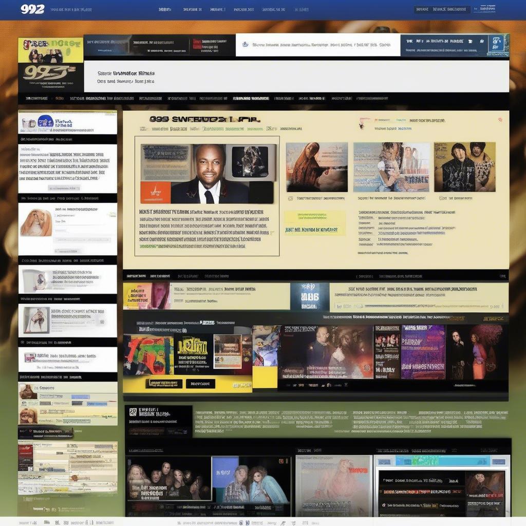 99.5 WZPL Website Interface - A screenshot of the 99.5 WZPL website showing the current playlist, artist information, and links to on-air personalities.