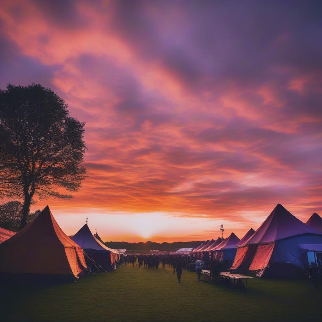 Sunset over the 2019 Y Not Festival