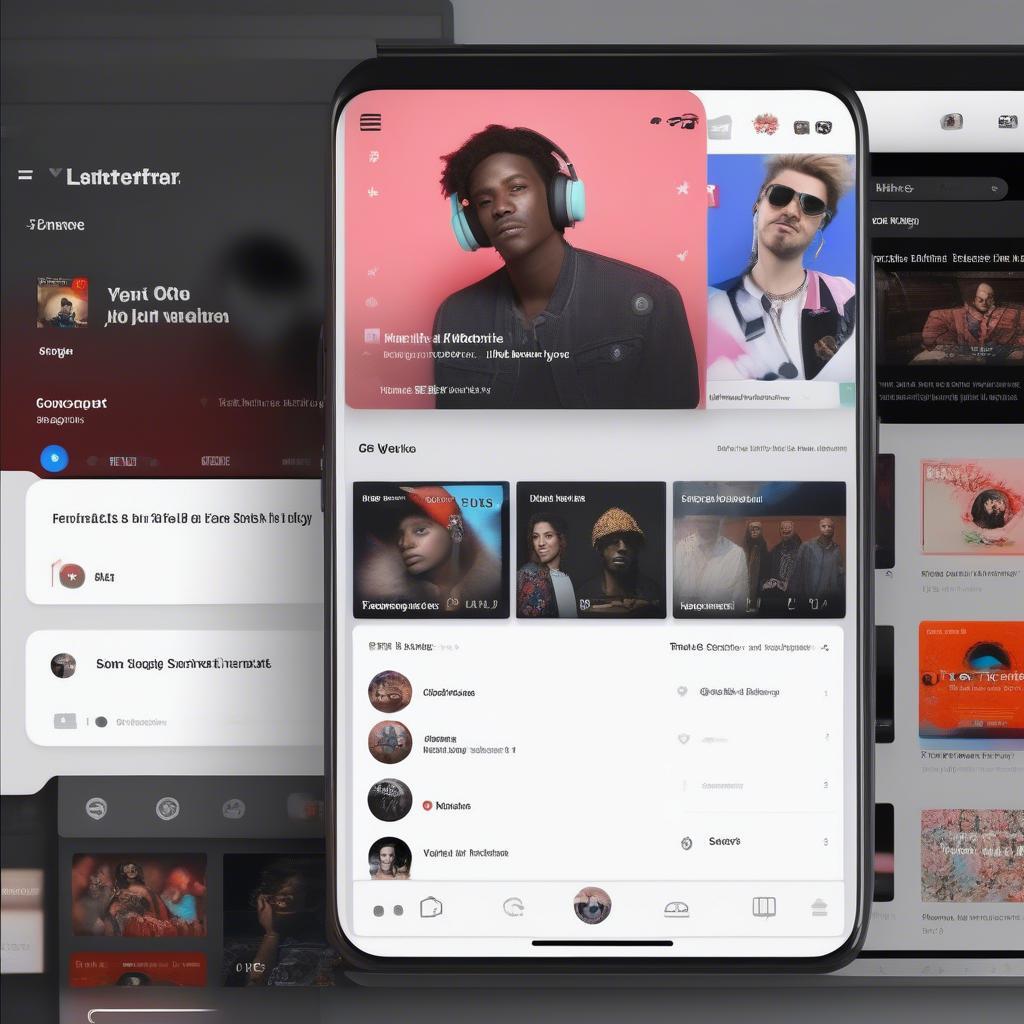 YouTube Music App Interface Showing Top Songs and Personalized Recommendations