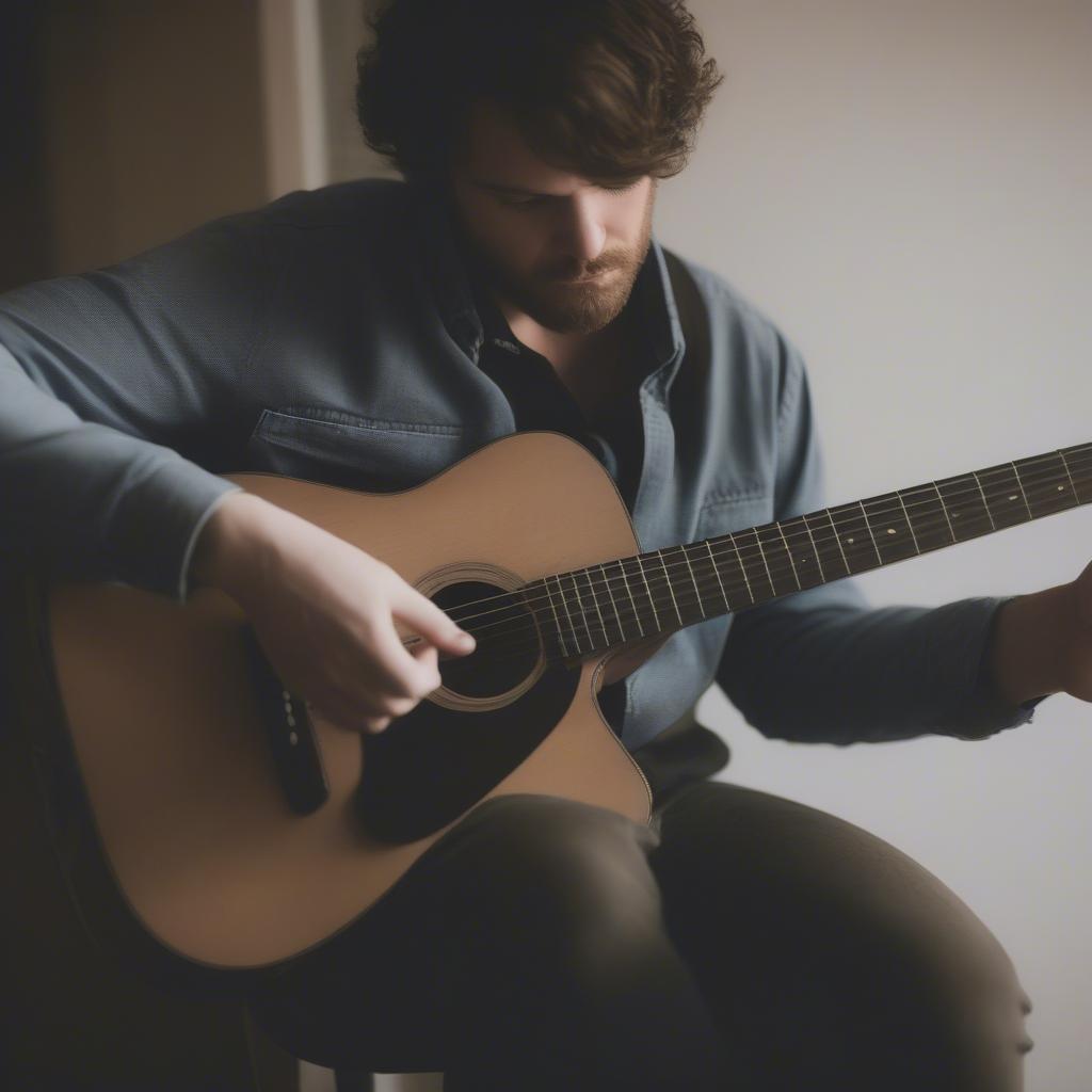 Zach Bryan Playing Guitar