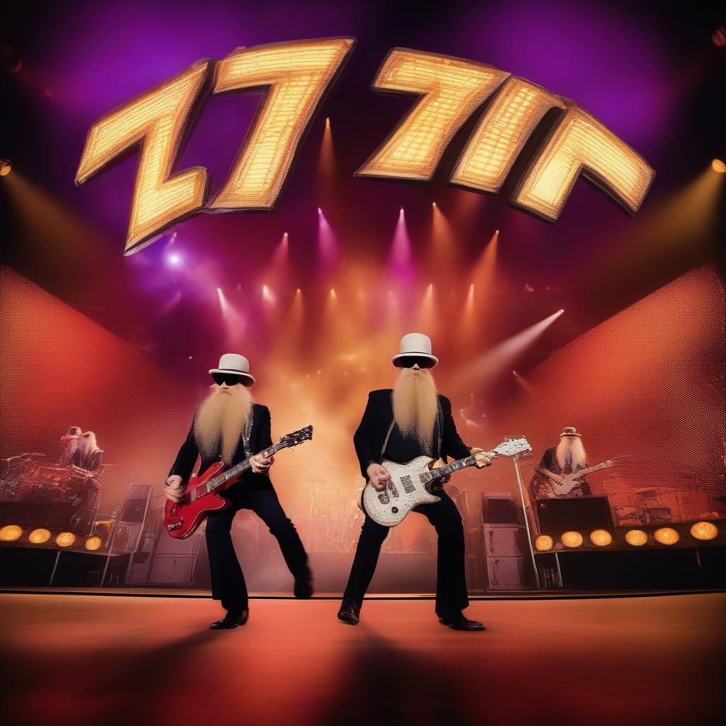 ZZ Top performing live