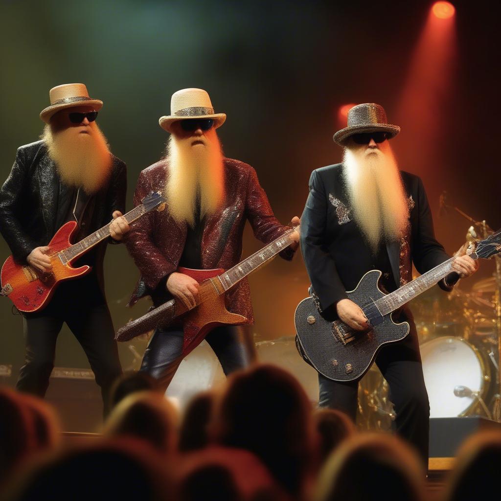 ZZ Top performing live