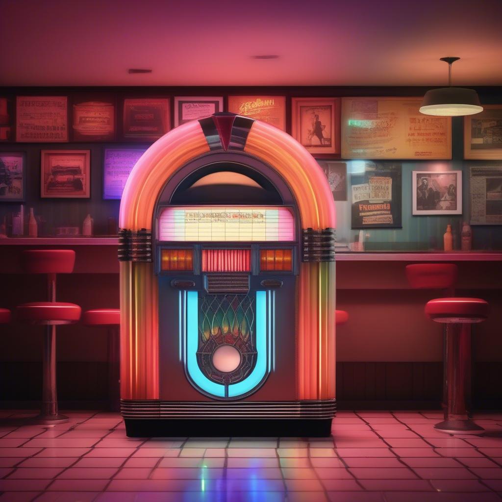 1950s Jukebox and Vinyl Records: Nostalgia and Music