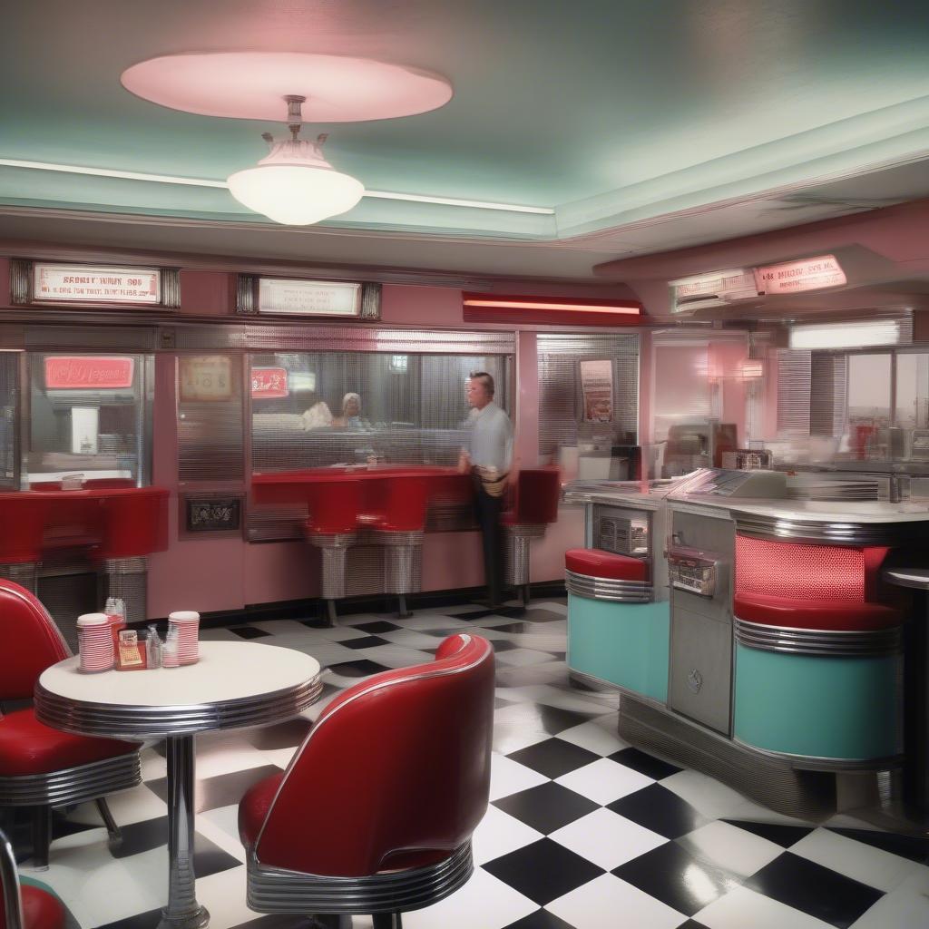 1950s Nostalgia: Jukebox and Diner