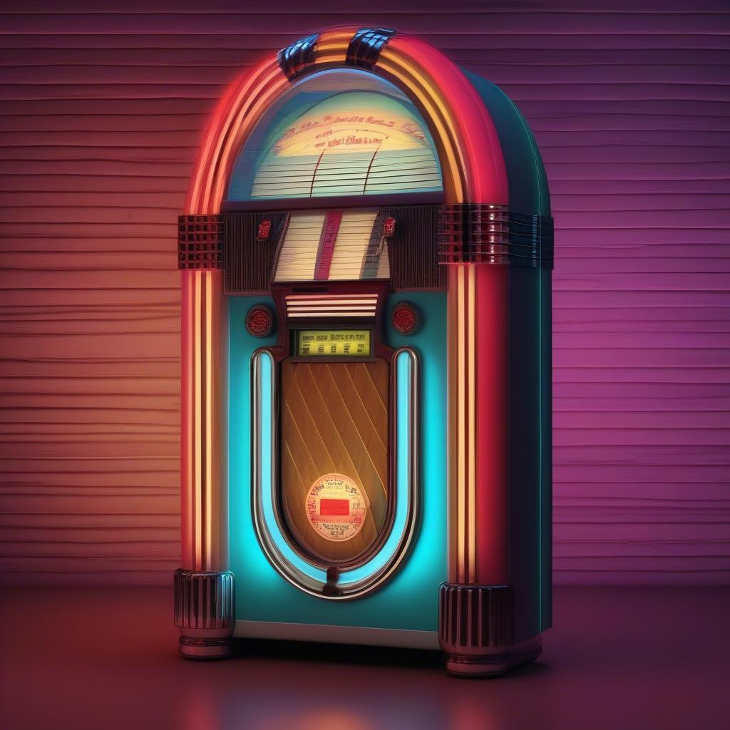 1950s Jukebox and Vinyl Records