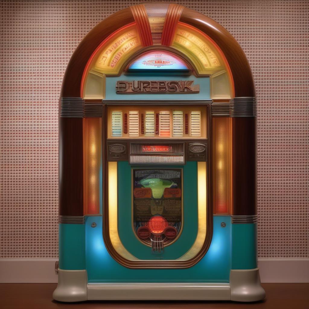 Vintage Jukebox Playing 1953 Top Songs