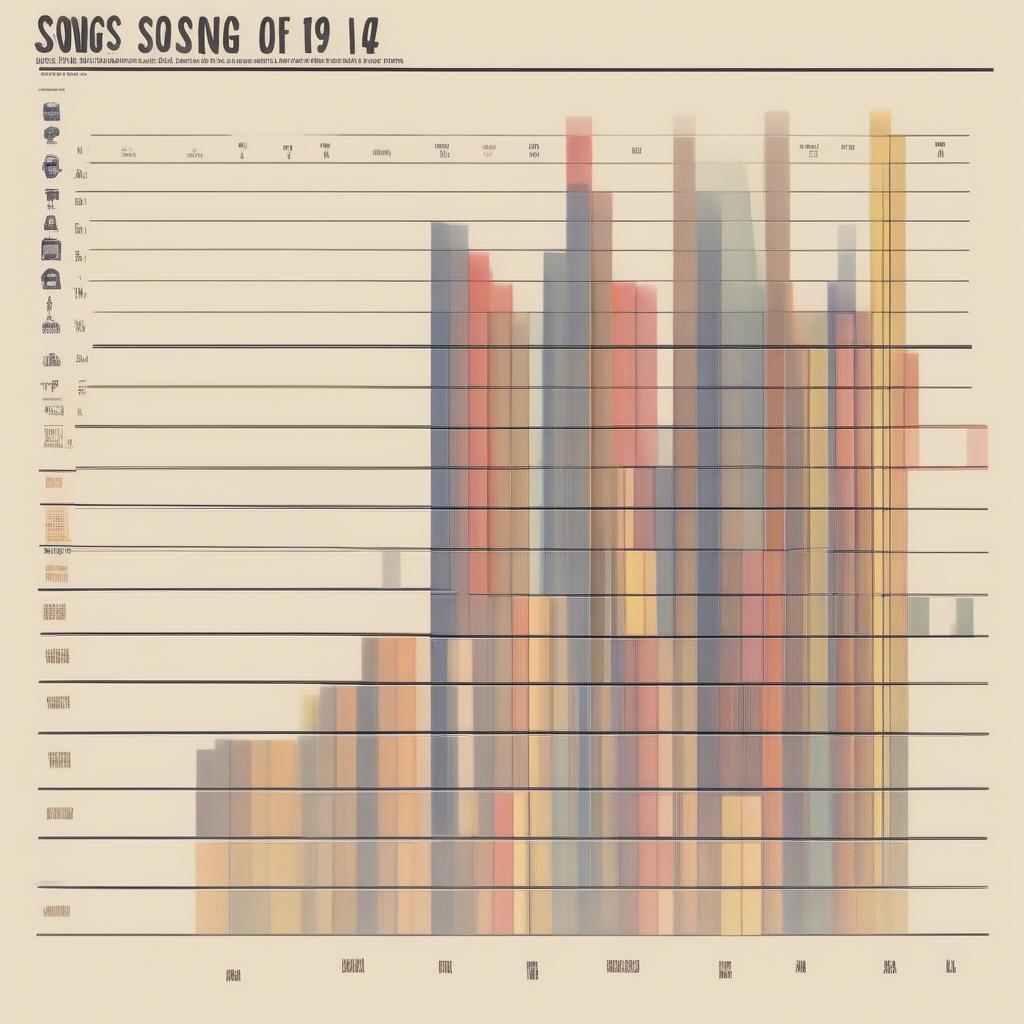 A chart showing the top 10 songs of 1954