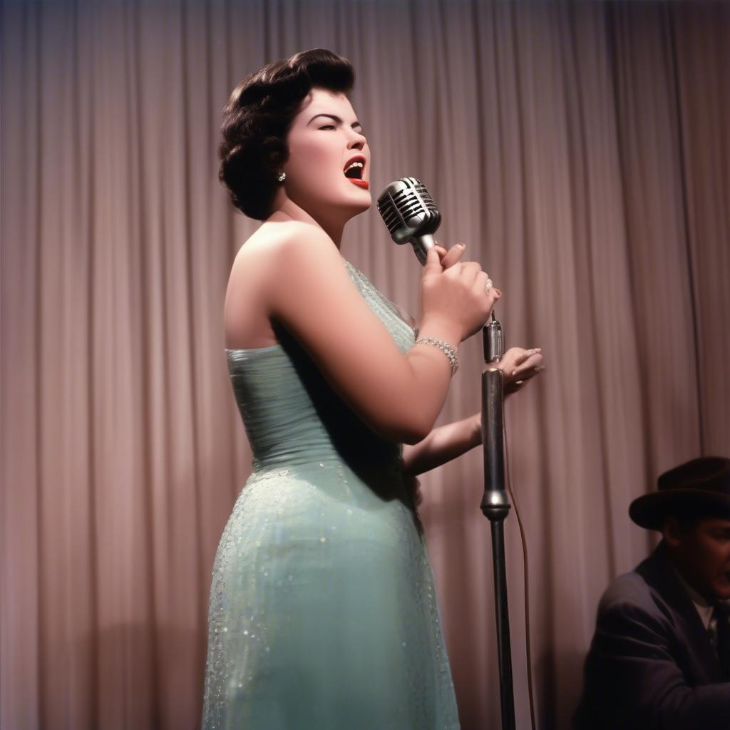 Patsy Cline singing in 1956