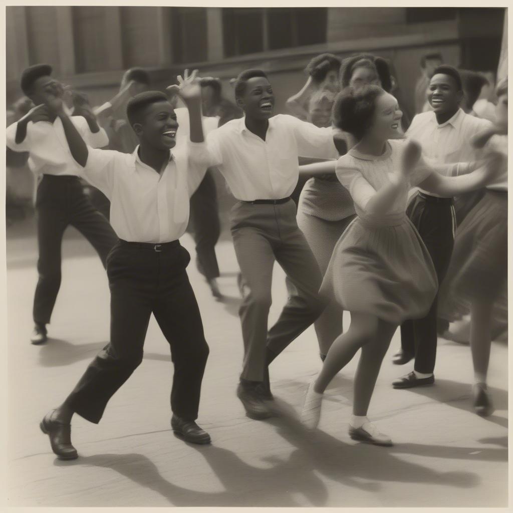 Teenagers Dancing to 1957 Music