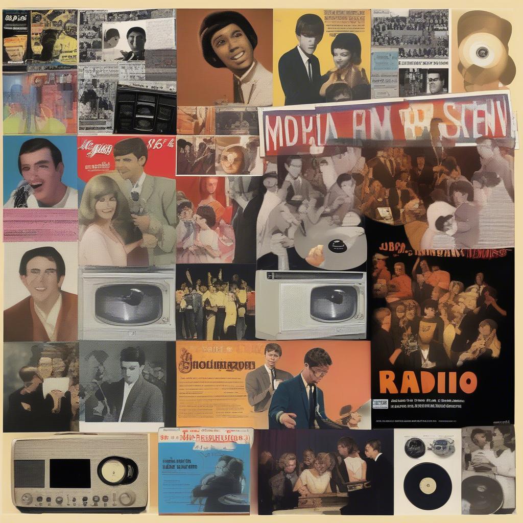 1960s music scene influenced by radio and television