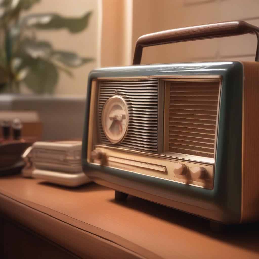 Radio Broadcast 1962: A vintage radio broadcasting the top hits of 1962, symbolizing the reach and influence of music during that time.