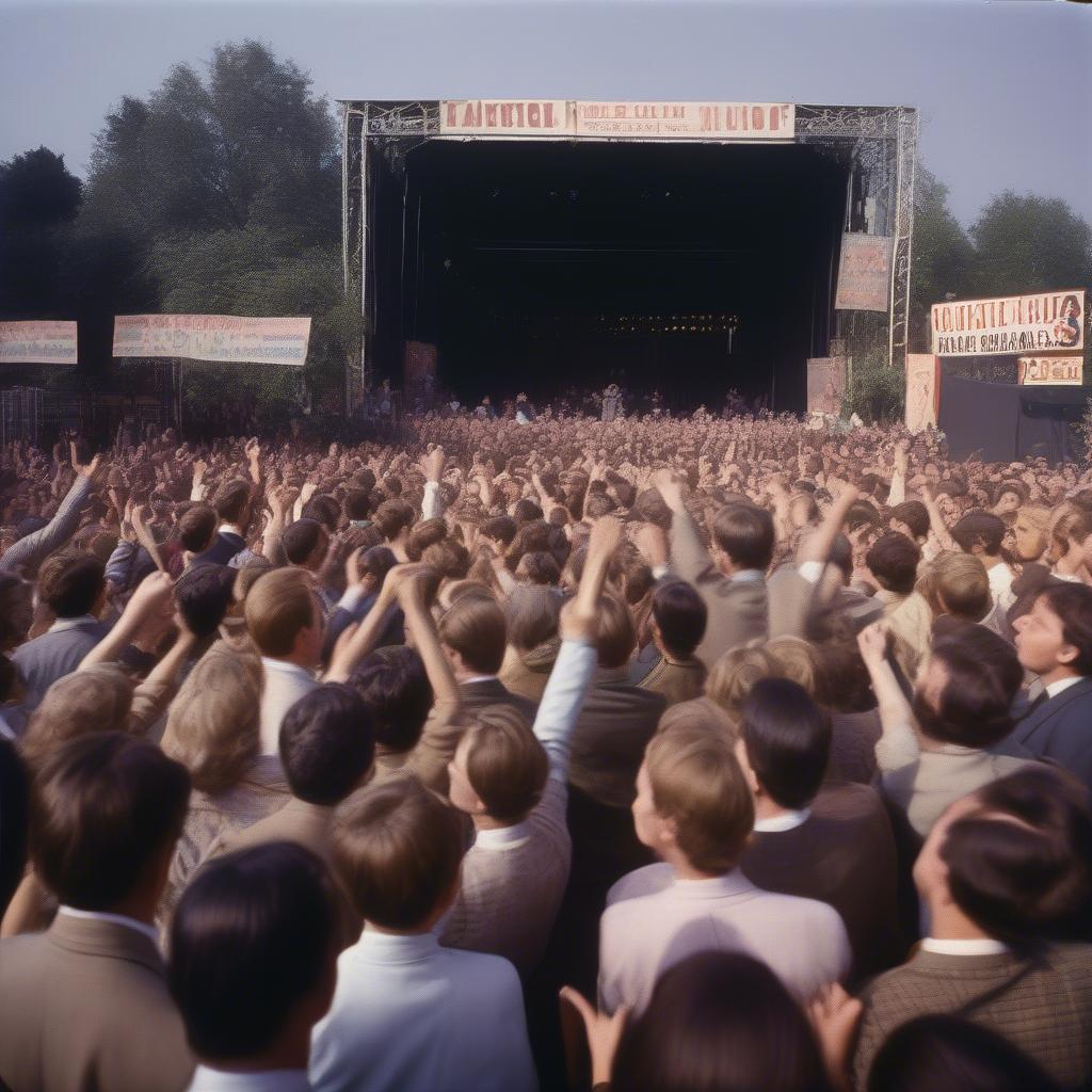 A vibrant concert scene from 1965.