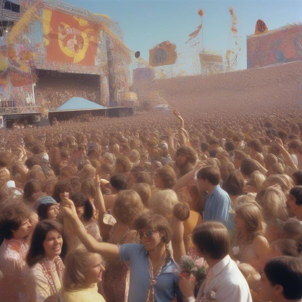 1969 Music Festival Crowd