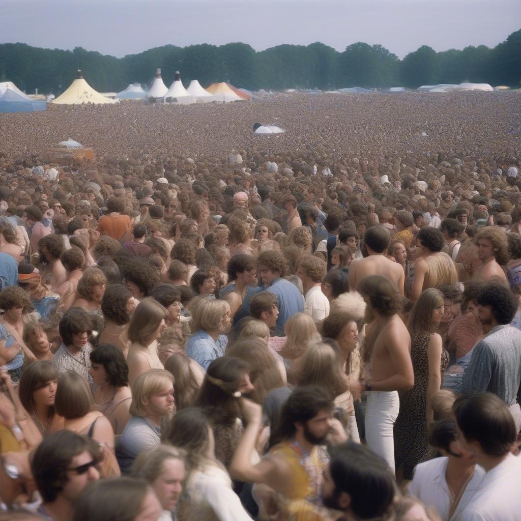 Crowd at Woodstock 1969