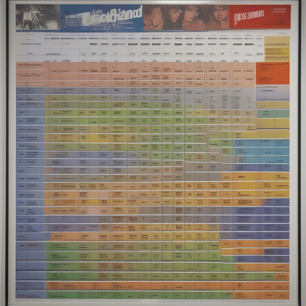 Billboard chart showcasing the top hits of 1971.