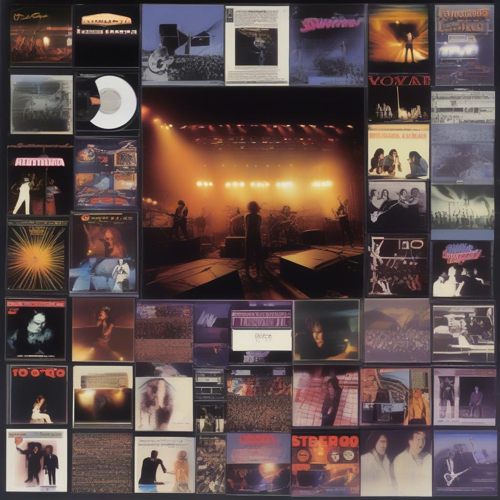 Rock Anthems of 1982: Image depicting iconic album covers and live performances from rock bands that dominated the Billboard charts in 1982.