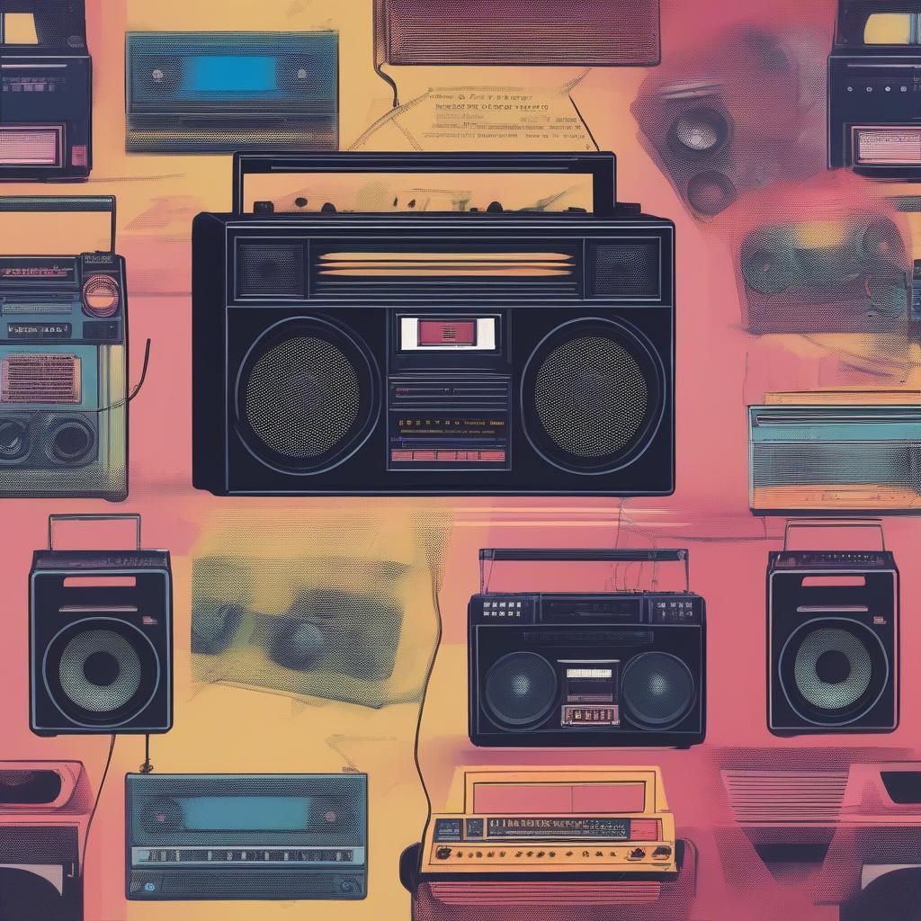 1988 Boombox Playing Music