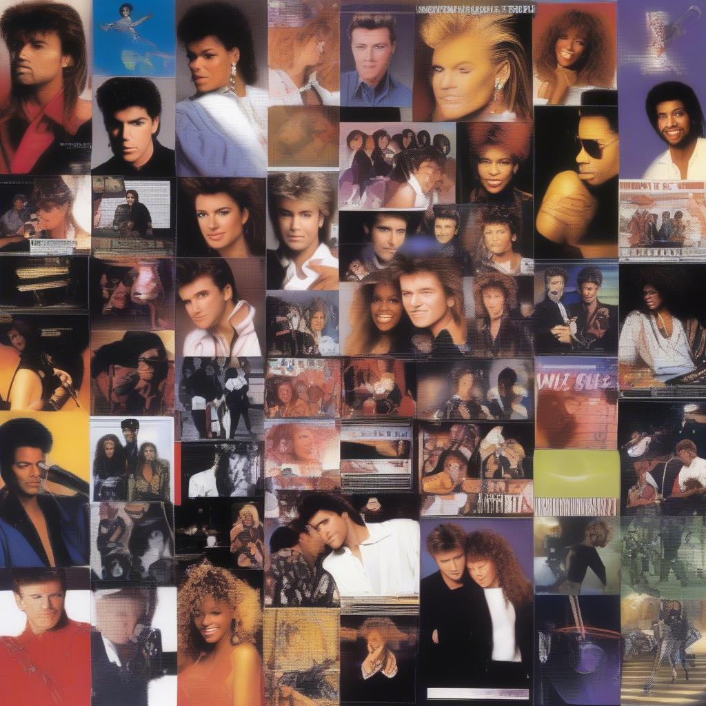 Collage of 1988's Top 40 Pop Stars