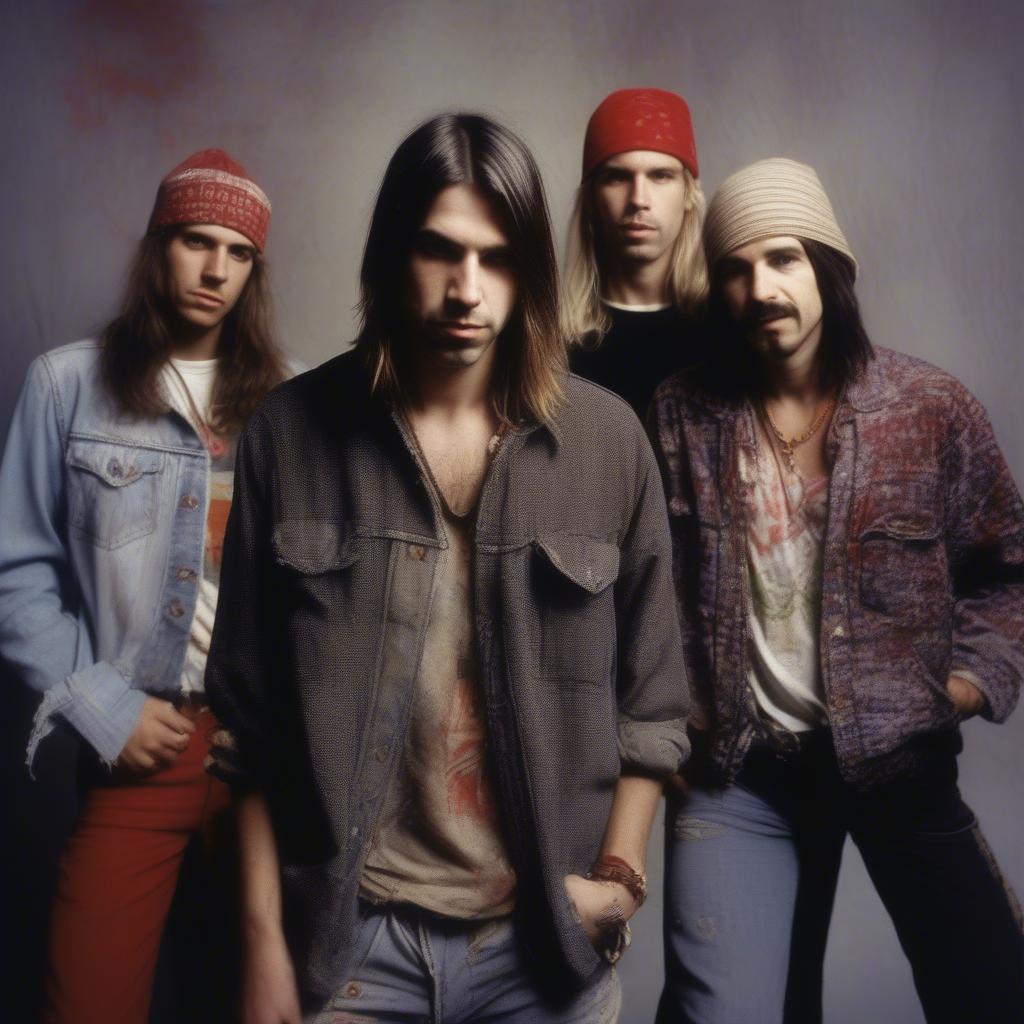 Red Hot Chili Peppers and Nirvana in 1992