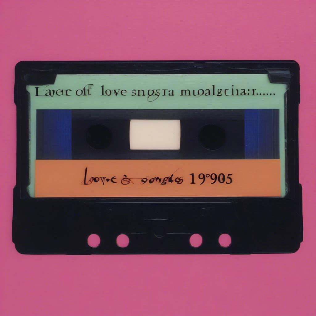 A Cassette tape with the label "1995 Love Songs"