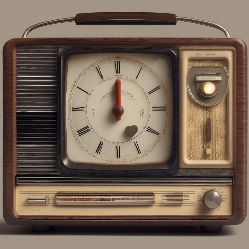 A retro radio playing music