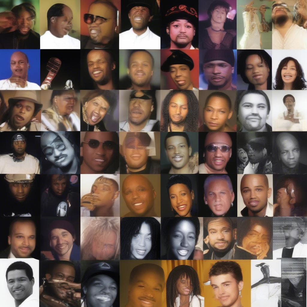 Notable Artists of May 2002: Images of the artists who dominated the charts in May 2002, highlighting their individual styles and contributions to the music scene.