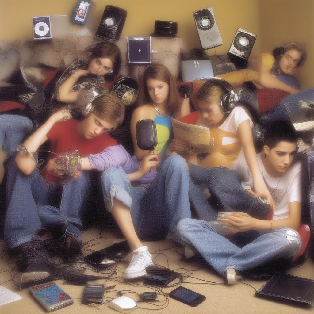 Teenagers Listening to Music in 2004