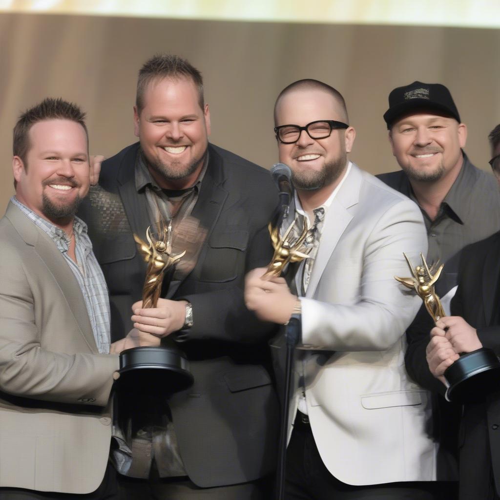 MercyMe receiving an award in 2008