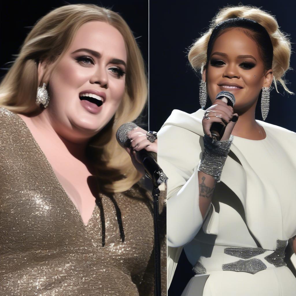 Adele and Rihanna dominating the charts