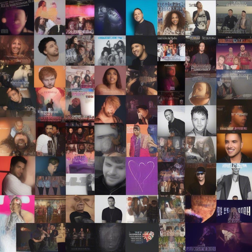 Collage of 2017 Love Song Artists